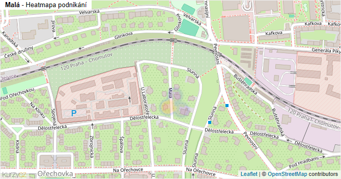 Malá - mapa podnikání