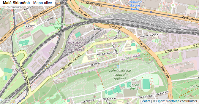Malá Skloněná - mapa ulice