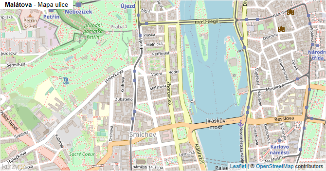 Malátova - mapa ulice