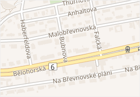 Malobřevnovská v obci Praha 16 - mapa ulice