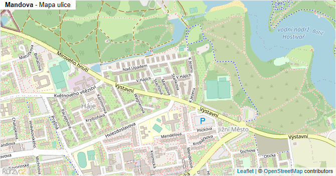 Mandova - mapa ulice