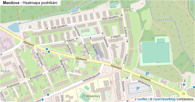 Mandova - mapa podnikání
