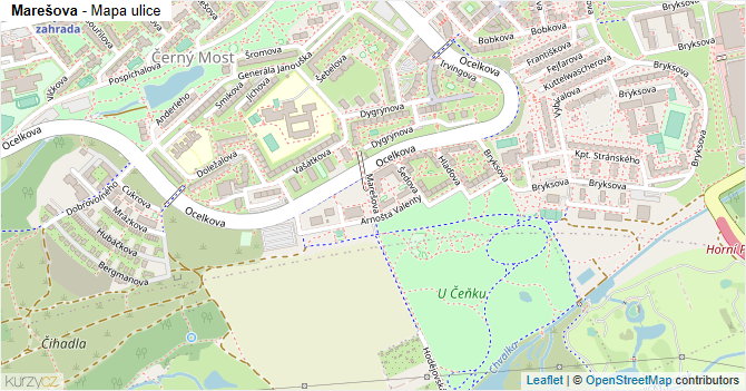 Marešova - mapa ulice