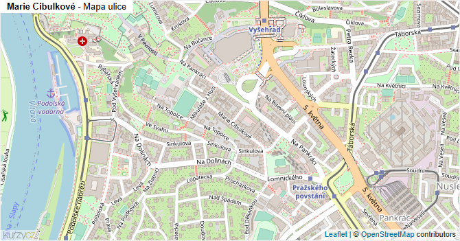 Marie Cibulkové - mapa ulice