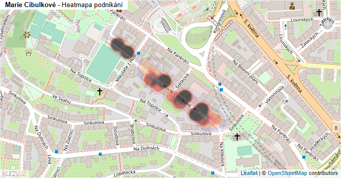Marie Cibulkové - mapa podnikání