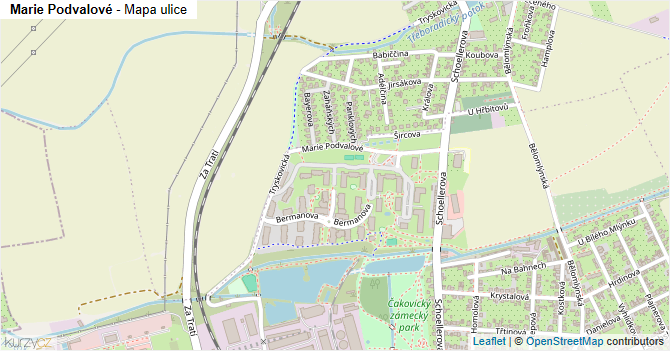 Marie Podvalové - mapa ulice