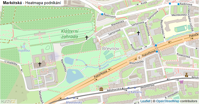 Markétská - mapa podnikání