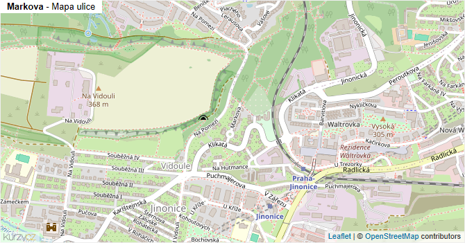 Markova - mapa ulice