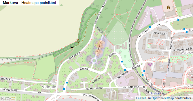 Markova - mapa podnikání