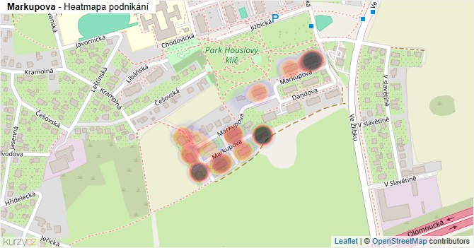 Markupova - mapa podnikání