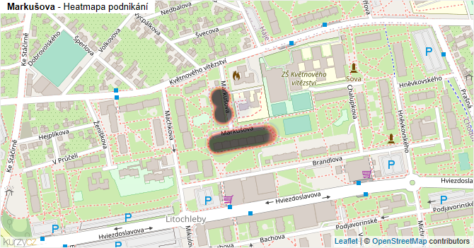 Markušova - mapa podnikání