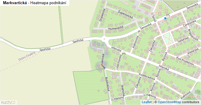 Markvartická - mapa podnikání