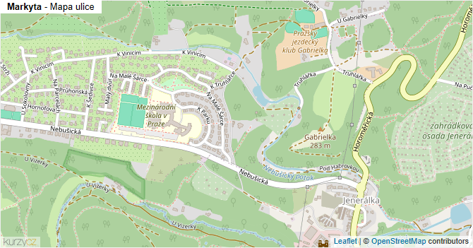 Markyta - mapa ulice