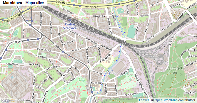 Maroldova - mapa ulice