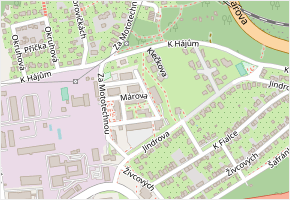 Márova v obci Praha 5 - mapa ulice