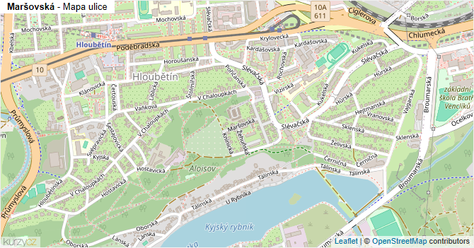 Maršovská - mapa ulice