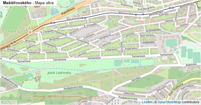 Maštěřovského - mapa ulice
