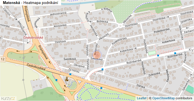 Matenská - mapa podnikání