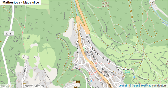 Mathesiova - mapa ulice