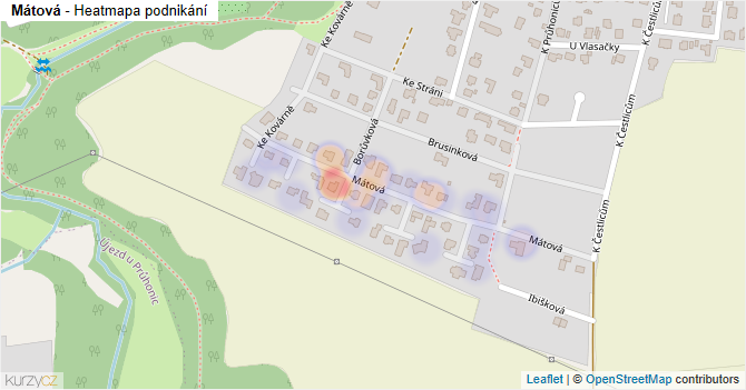 Mátová - mapa podnikání