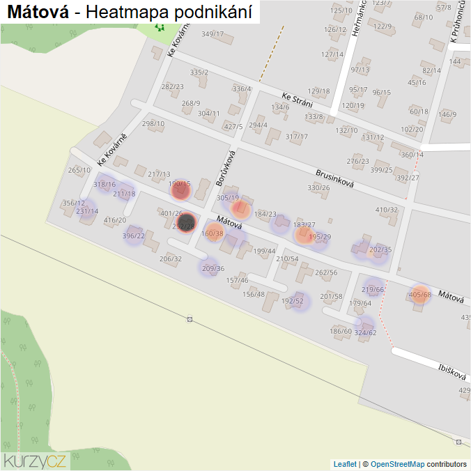 Mapa Mátová - Firmy v ulici.
