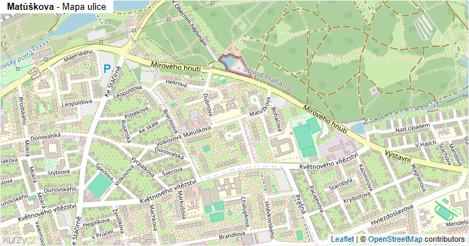 Matúškova - mapa ulice