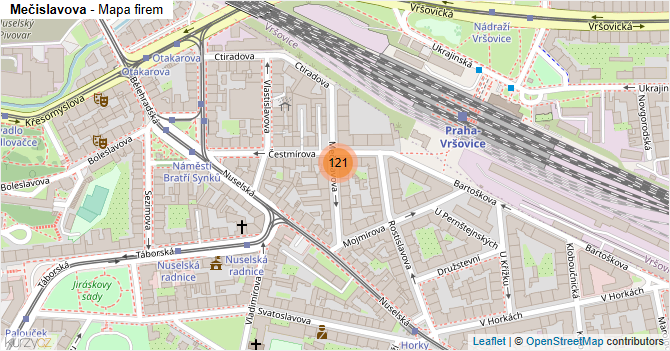 Mečislavova - mapa firem
