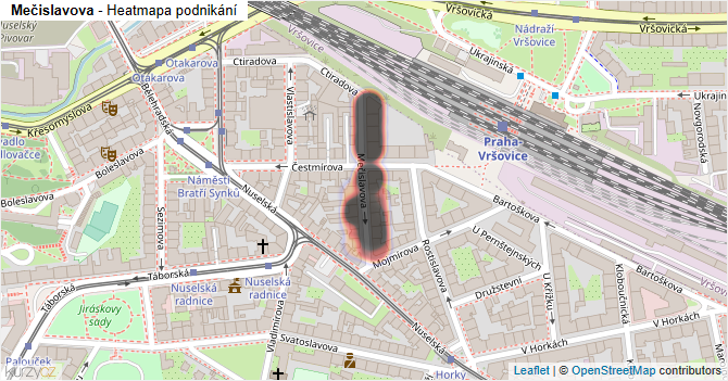Mečislavova - mapa podnikání