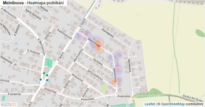 Meinlinova - mapa podnikání