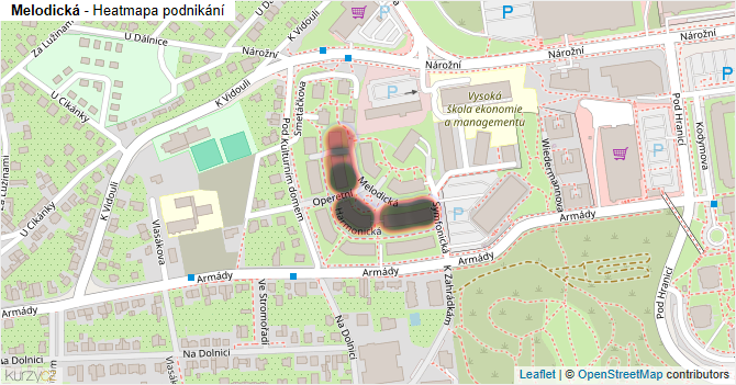 Melodická - mapa podnikání