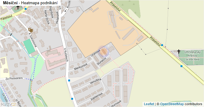 Měsíční - mapa podnikání