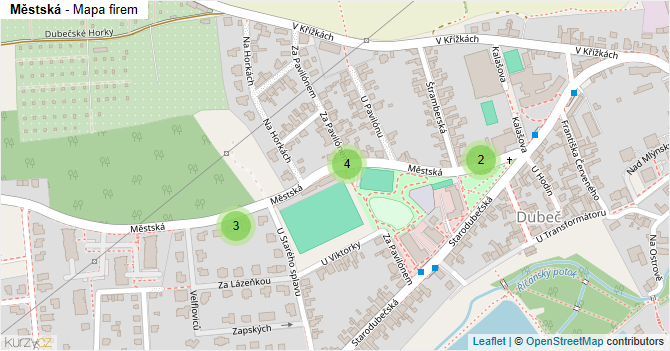 Městská - mapa firem