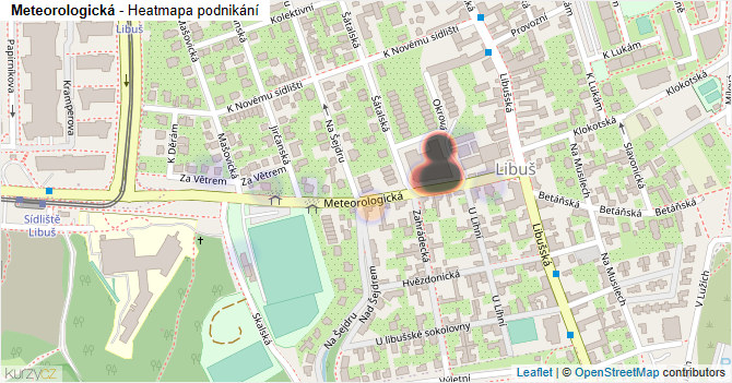 Meteorologická - mapa podnikání
