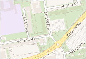 Metodějova v obci Praha 10 - mapa ulice