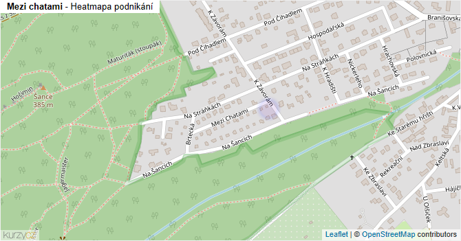 Mezi chatami - mapa podnikání