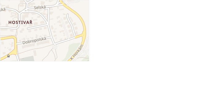 Mezi potoky v obci Praha - mapa ulice