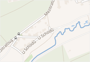 Mezitraťová v obci Praha - mapa ulice