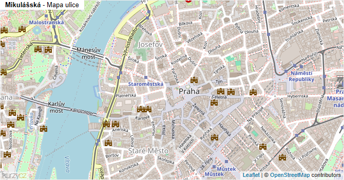 Mikulášská - mapa ulice