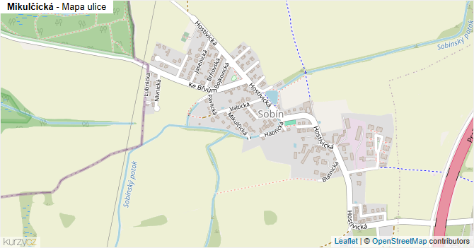 Mikulčická - mapa ulice
