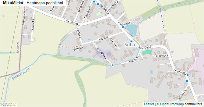 Mikulčická - mapa podnikání