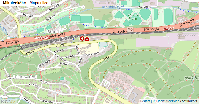 Mikuleckého - mapa ulice