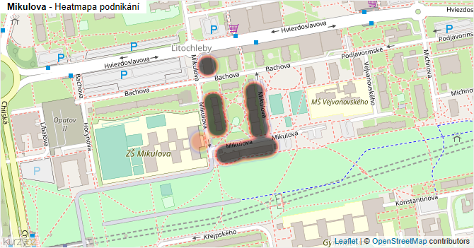 Mikulova - mapa podnikání