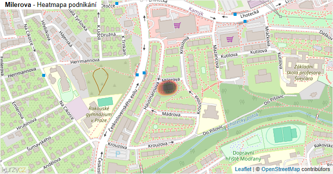 Milerova - mapa podnikání