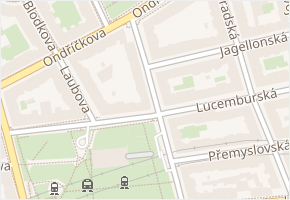 Milešovská v obci Praha - mapa ulice