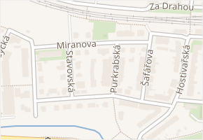 Miranova v obci Praha 8 - mapa ulice