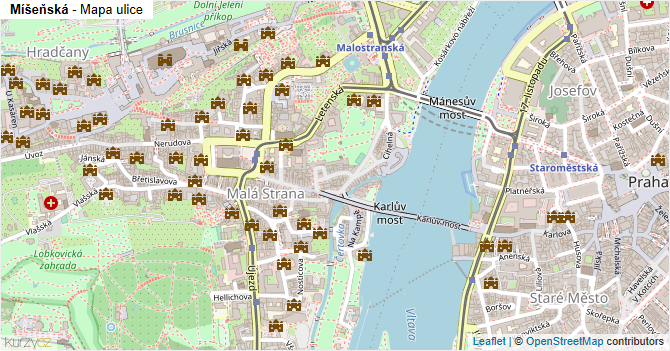 Míšeňská - mapa ulice
