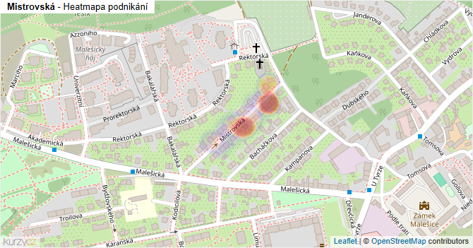 Mistrovská - mapa podnikání