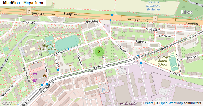 Mladčina - mapa firem