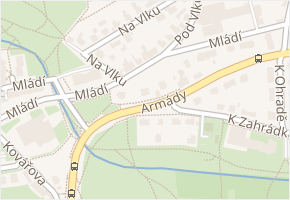 Mládí v obci Praha 1 - mapa ulice