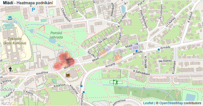 Mládí - mapa podnikání